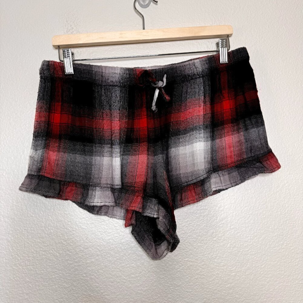 Anthropologie Cloth & Stone Shorts Medium Plaid Lounge Comfort Flannel Pull On